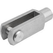 KIPP Clevis Joint DIN71752 Thread M12 Right-Hand Thread, G=24, D1=12, B=12, Stainless Steel 1.4305 Bright K0732.1224
